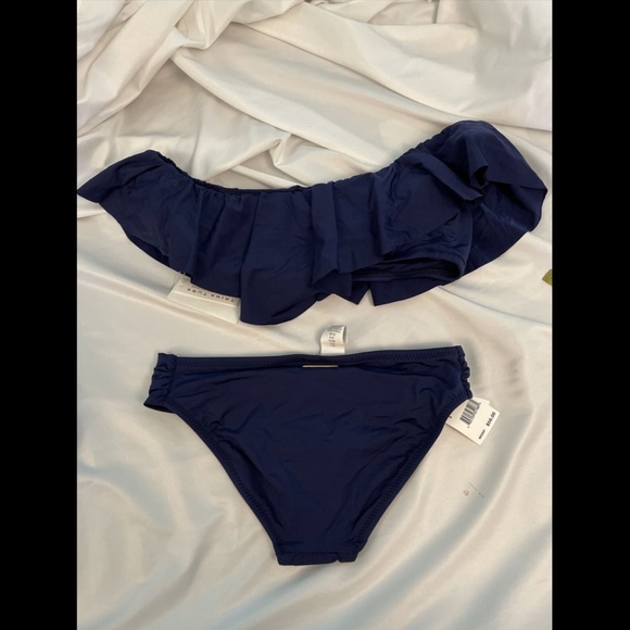 NWT $136 Trina Turk Off Shoulder Bandeau Bikini Top + Bikini Bottoms‎ [ 4 ] - Picture 12 of 15